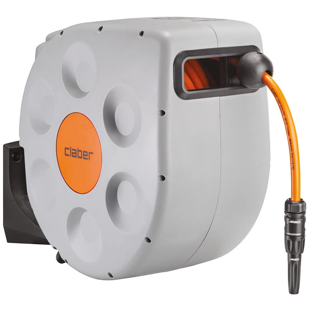 claber-rotoroll-evolution-automatische-schlauchtrommel-30-m-wandmontiert-mit-slo image 1