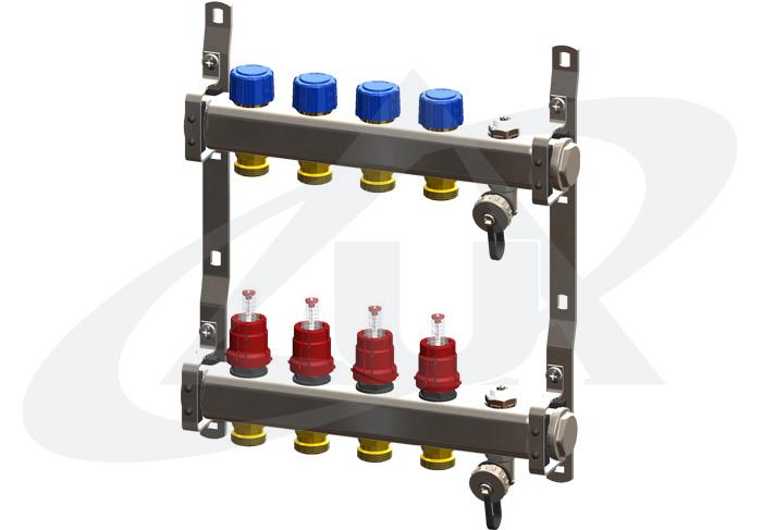unidelta-60010221-combi-inox-verteiler-1-zoll-mit-handentl-fter image 1