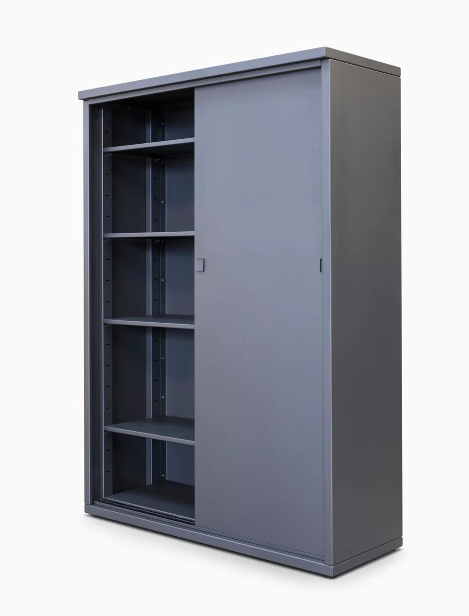 gartensilber-outdoorschrank-mit-schiebet-ren-aus-aluminium-wetterfest image 1