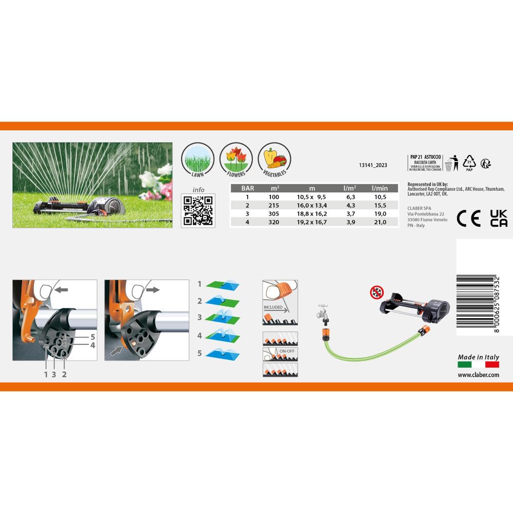 claber-compact-20-viereckregner-8753-f-r-beete-und-rasen image 3