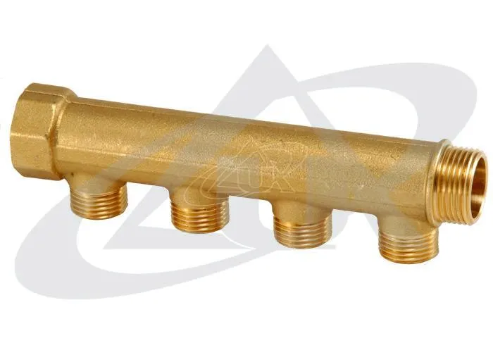 unidelta-4099-verteilersammler-4-fach-einfach-messing image 1