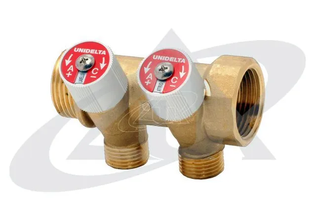 unidelta-4098-verteiler-mit-regulierventilen-2-abg-nge image 1