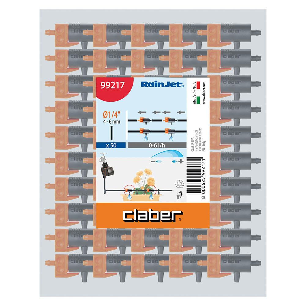 claber-einstellbare-reihentropfer-0-6-l-h-50-st-ck-tropfbew-sserung image 2