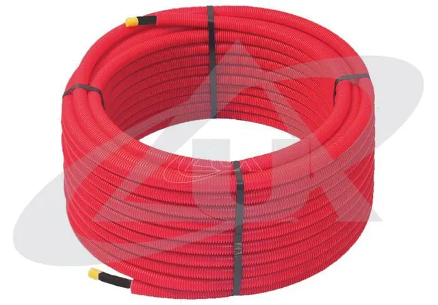unidelta-2261-pe-x-rohr-schwarz-einlagig-mit-roter-ummantelung image 1