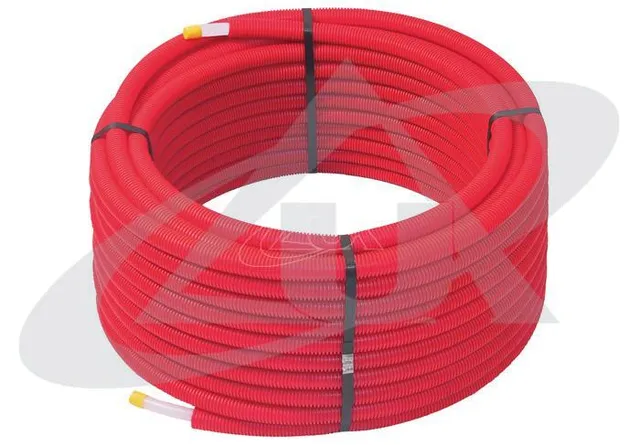 unidelta-2260-pe-x-rohr-wei-einschichtig-mit-roter-ummantelung image 1
