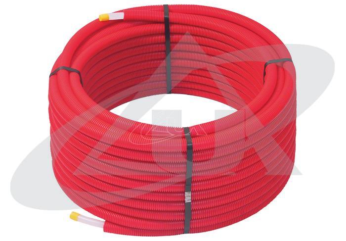unidelta-2260-pe-x-rohr-wei-einschichtig-mit-roter-ummantelung image 1
